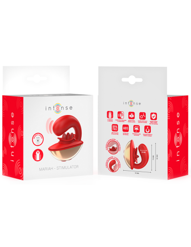 INTENSE - MARIAH VIBRADOR and ESTIMULADOR EN FORMA DE U 10 VIBRACIONES ROJO