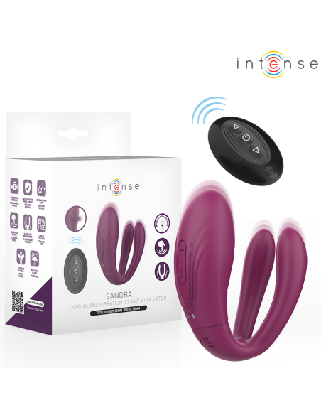 INTENSE - SANDRA VIBRADOR and ESTIMULADOR DE PINZAS CON GOLPETEO CONTROL REMOTO