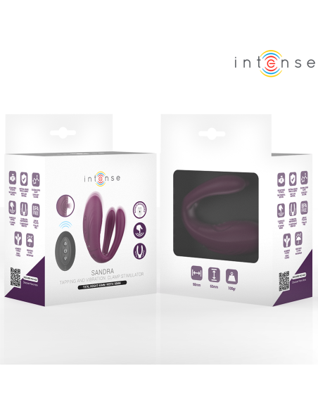 INTENSE - SANDRA VIBRADOR and ESTIMULADOR DE PINZAS CON GOLPETEO CONTROL REMOTO