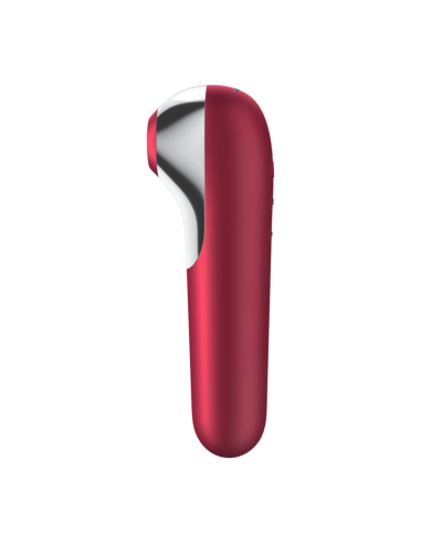 SATISFYER - DUAL LOVE VIBRADOR Y SUCCIONADOR CON AIRE PULSADO ROJO
