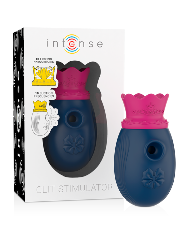 INTENSE - ESTIMULADOR CLÍTORIS 10 MODOS DE SUCCIÓN Y LICKING - AZUL