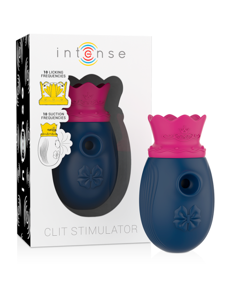 INTENSE - ESTIMULADOR CLÍTORIS 10 MODOS DE SUCCIÓN Y LICKING - AZUL