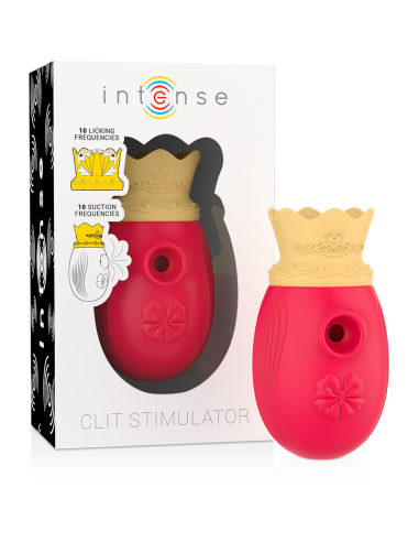 INTENSE - ESTIMULADOR CLÍTORIS 10 MODOS DE SUCCIÓN Y LICKING - ROJO