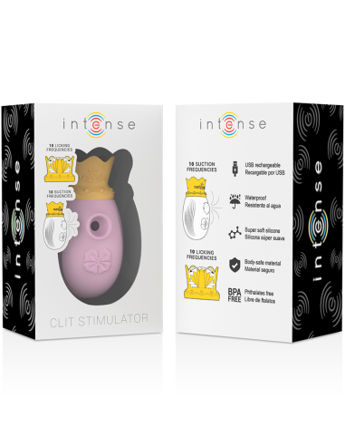 INTENSE - ESTIMULADOR CLÍTORIS 10 MODOS DE SUCCIÓN Y LICKING - ROSA