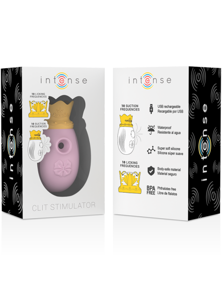 INTENSE - ESTIMULADOR CLÍTORIS 10 MODOS DE SUCCIÓN Y LICKING - ROSA
