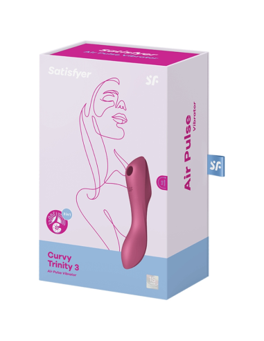 SATISFYER - CURVY TRINITY 3 ESTIMULADOR Y VIBRADOR ROJO