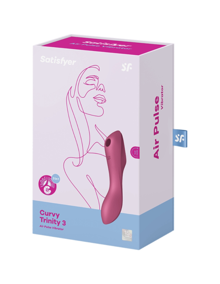 SATISFYER - CURVY TRINITY 3 ESTIMULADOR Y VIBRADOR ROJO