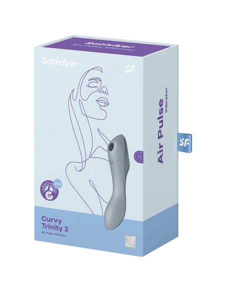 SATISFYER - CURVY TRINITY 3 ESTIMULADOR Y VIBRADOR GRIS