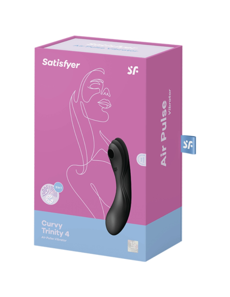 SATISFYER - CURVY TRINITY 4 ESTIMULADOR Y VIBRADOR NEGRO