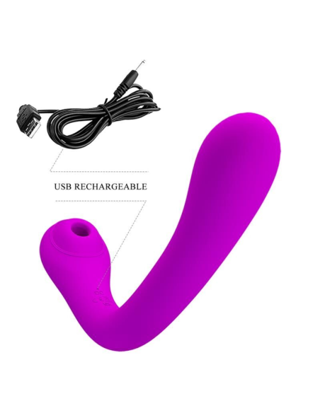 PRETTY LOVE - ALEX VIBRADOR Y SUCCIONADOR DE CLÍTORIS LILA
