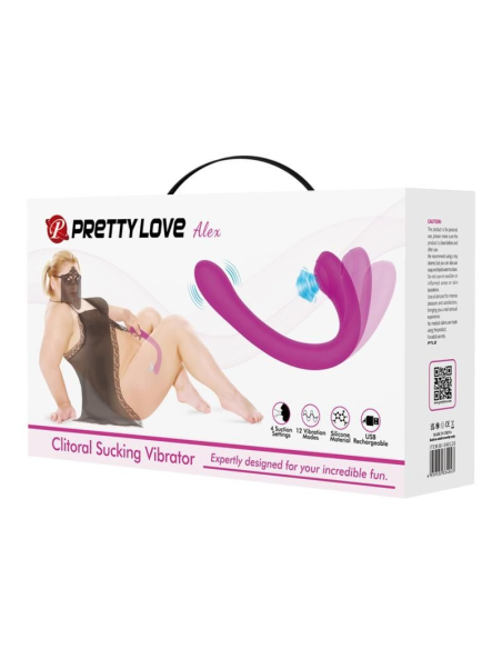 PRETTY LOVE - ALEX VIBRADOR Y SUCCIONADOR DE CLÍTORIS LILA