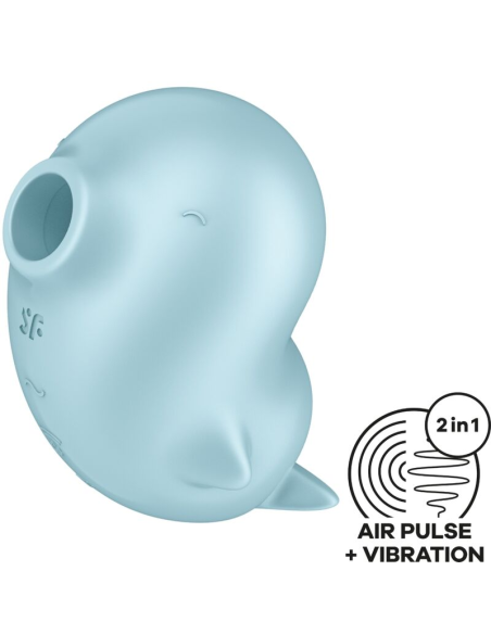 SATISFYER - SASSY SEAL ESTIMULADOR and VIBRADOR AZUL