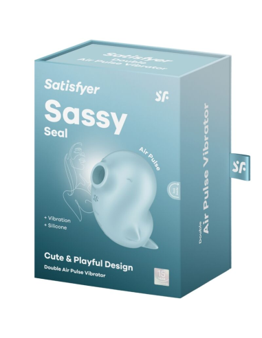 SATISFYER - SASSY SEAL ESTIMULADOR and VIBRADOR AZUL