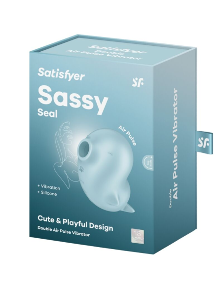 SATISFYER - SASSY SEAL ESTIMULADOR and VIBRADOR AZUL