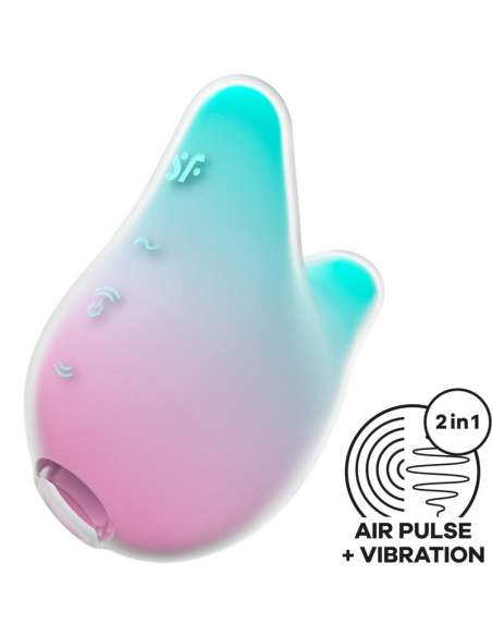 SATISFYER - MERMAID VIBES ESTIMULADOR and VIBRADOR MENTA Y ROSA