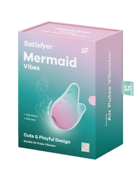 SATISFYER - MERMAID VIBES ESTIMULADOR and VIBRADOR MENTA Y ROSA