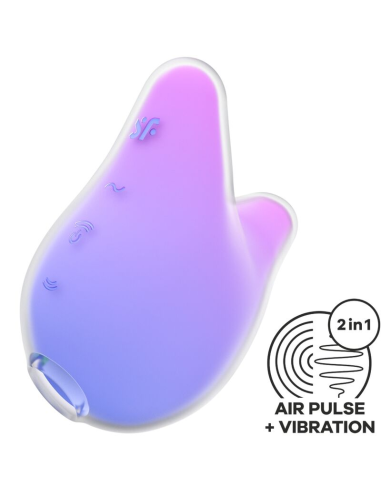SATISFYER - MERMAID VIBES ESTIMULADOR and VIBRADOR VIOLETA Y ROSA