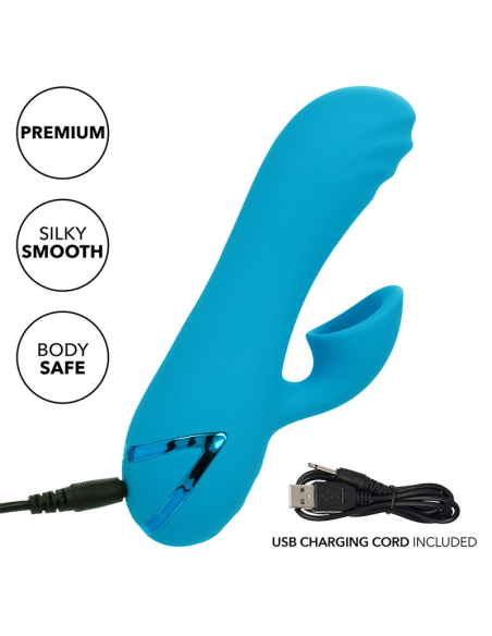 CALEXOTICS - SUNSET BEACH SEDUCER VIBRADOR Y ESTIMULADOR 10 FUNCIONES AZUL