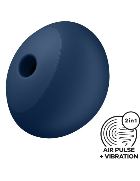 SATISFYER - AIR POWER 4 ESTIMULADOR and VIBRADOR 12 VIBRACIONES AZUL