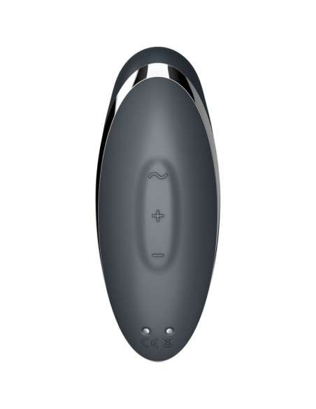 SATISFYER - TAP and CLIMAX 2 VIBRADOR and ESTIMULADOR GRIS