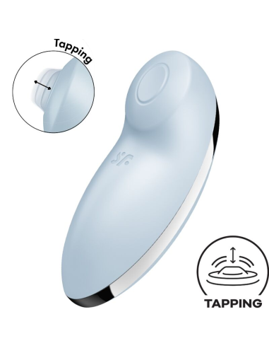 SATISFYER - TAP and CLIMAX 2 VIBRADOR and ESTIMULADOR AZUL
