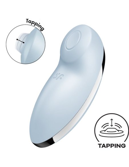 SATISFYER - TAP and CLIMAX 2 VIBRADOR and ESTIMULADOR AZUL