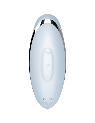 SATISFYER - TAP and CLIMAX 2 VIBRADOR and ESTIMULADOR AZUL
