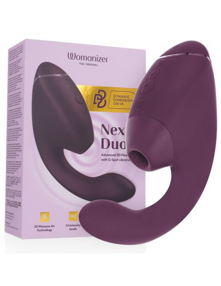 WOMANIZER - DUO NEXT ESTIMULADOR VIBRADOR DUAL CLÍTORIS and PUNTO·G MORADO