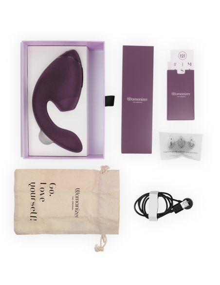 WOMANIZER - DUO NEXT ESTIMULADOR VIBRADOR DUAL CLÍTORIS and PUNTO·G MORADO
