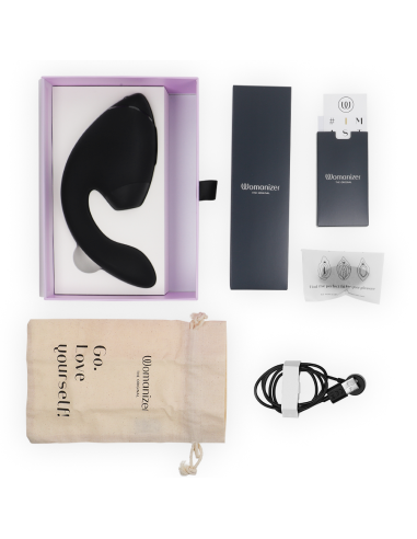 WOMANIZER - DUO NEXT ESTIMULADOR VIBRADOR DUAL CLÍTORIS and PUNTO·G NEGRO