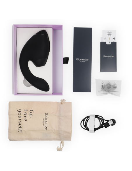 WOMANIZER - DUO NEXT ESTIMULADOR VIBRADOR DUAL CLÍTORIS and PUNTO·G NEGRO