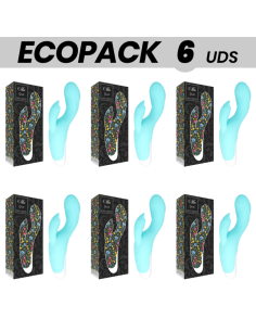 ECOPACK 6 UDS - MIA DRESDE VIBRADOR AZUL TURQUESA