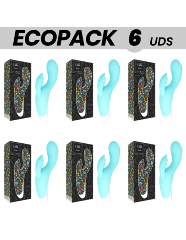 ECOPACK 6 UDS - MIA DRESDE VIBRADOR AZUL TURQUESA