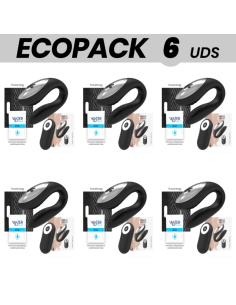 ECOPACK 6 UDS - BRILLY GLAM WE LOVE VIBRADOR PARA PAREJAS CONTROL REMOTO NEGRO