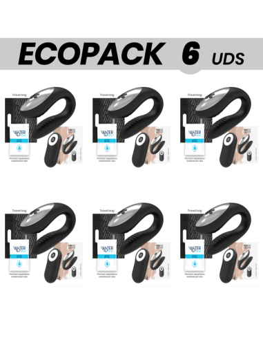 ECOPACK 6 UDS - BRILLY GLAM WE LOVE VIBRADOR PARA PAREJAS CONTROL REMOTO NEGRO