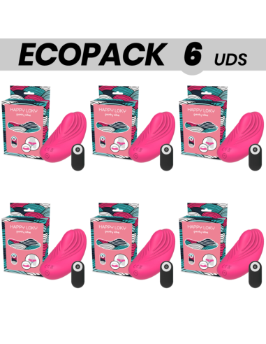 ECOPACK 6 UDS - HAPPY LOKY PANTY VIBRADOR PARA BRAGUITA CONTROL REMOTO