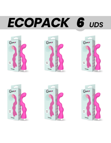 ECOPACK 6 UDS - G-SPOT GEORGE VIBRADOR PUNTO G ROSA CHICLE