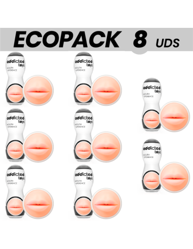 ECOPACK 8 UDS - ADDICTED TOYS MASTURBADOR BOCA 2.0