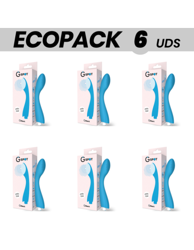 ECOPACK 6 UDS - G-SPOT GYLBERT VIBRADOR PUNTO G AZUL TURQUESA