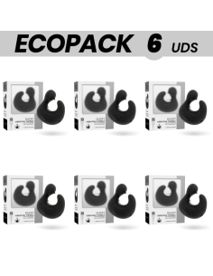 ECOPACK 6 UDS - BLACKandSILVER DEDAL PATO ESTIMULADOR DE SILICONA RECARGABLE DUCKYMANIA