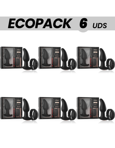 ECOPACK 6 UDS - ANBIGUO WATCHME CONTROL REMOTO PLUG ANAL VIBRADOR CON ROTACIÓN DE PERLAS AMADEUS