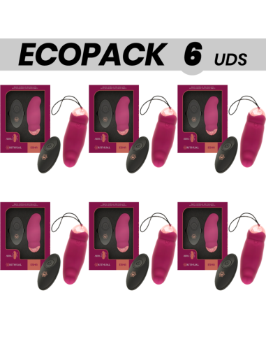 ECOPACK 6 UDS - RITHUAL ESHA HUEVO CONTROL REMOTO SISTEMA ROTACIÓN VIBRACIÓN