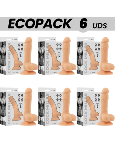 ECOPACK 6 UDS - COCK MILLER SILICONA DENSITY COCKSIL ARTICULABLE 13 CM