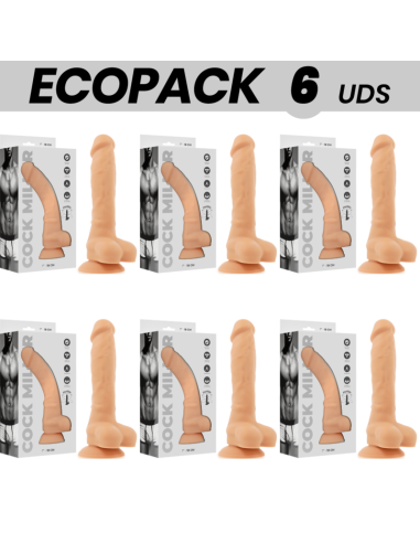 ECOPACK 6 UDS - COCK MILLER SILICONA DENSITY COCKSIL ARTICULABLE 18 CM