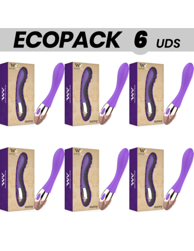 ECOPACK 6 UDS - WOMANVIBE SUNNY VIBRADOR RECARGABLE SILICONA