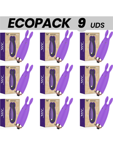 ECOPACK 9 UDS - WOMANVIBE BUGSY ESTIMULADOR RABBIT SILICONA