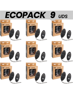 ECOPACK 9 UDS - WOMANVIBE ALSAN HUEVO CONTROL REMOTO NEGRO SILICONA NEGRO