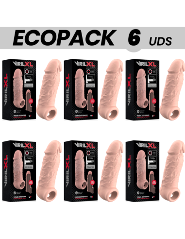 ECOPACK 6 UDS - VIRILXL EXTENSION DE PENE LIQUID SILICONE V7 NATURAL