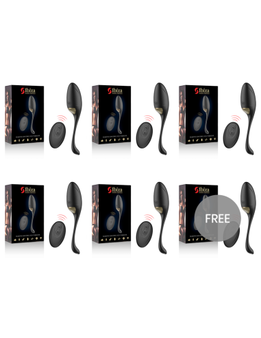 ECOPACK 6 UDS - IBIZA POTENTE HUEVO VIBRADOR CONTROL REMOTO