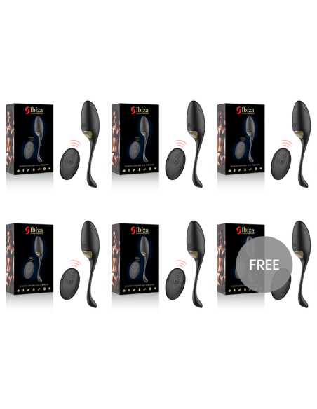 ECOPACK 6 UDS - IBIZA POTENTE HUEVO VIBRADOR CONTROL REMOTO